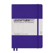 Leuchtturm1917 Medium A5 Dotted Hardcover Notebook (Purple) 249 Numbered Pages