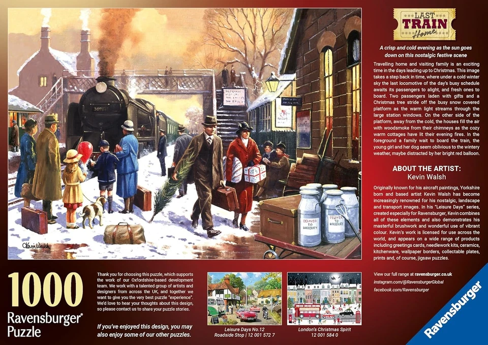 Ravensburger Last Train Home 1000 piece Jigsaw Puzzle for Adults and Kids Age 12 - Image 3 of 4