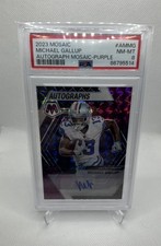2023 Panini Mosaic - Autographs Mosaic Michael Gallup #AH-MG Purple /49 