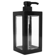 Reusable Plastic Bathroom Dispenser Bottles Black Pump Large Capacity