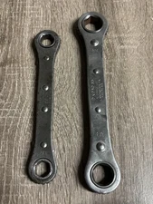 2 Vintage K-D Tools No 64 & 65 Reversible Ratcheting Box Wrenches Made in USA