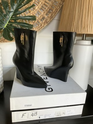 Givenchy G Lock Shark Ankle Boots Black 37.5 $1575