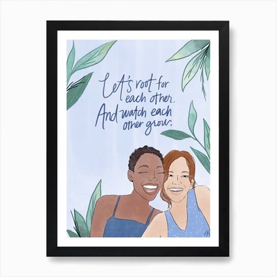 Let's Root For Each Other And Watch Gerahmtes Wandbild Poster Leinwanddruck Bild