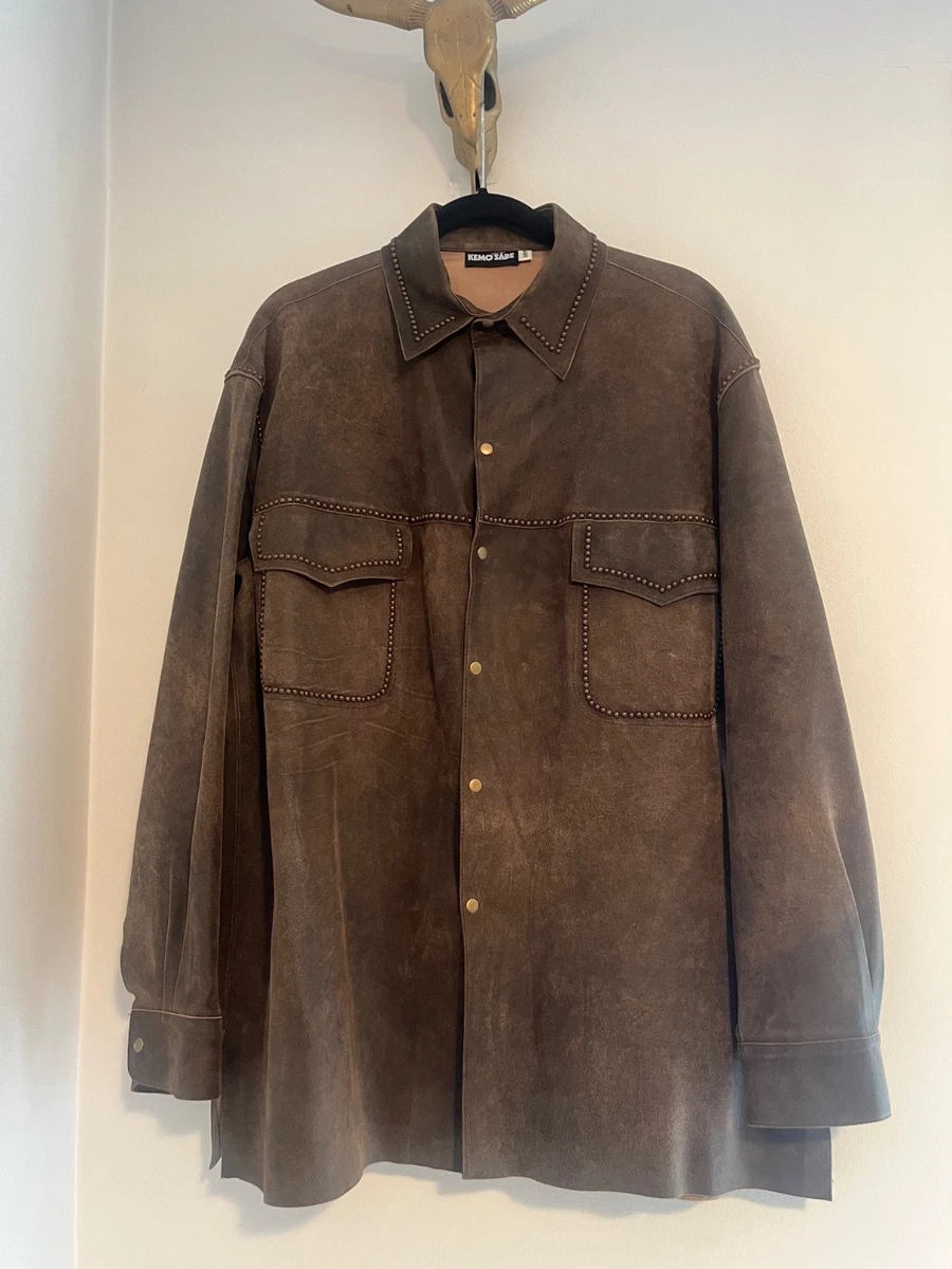 Chemise Homme Trust En Daim – Taille XL, Marron, Manches Longues, Poche Poitrine