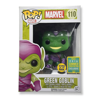 Funko Pop Marvel Green Goblin #110 GITD 2016 Summer Con Exclusive w/ Protector