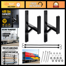 2 Pack Steel Side Mount Ladder Rack With Straps 400 Lb Capacity For Trailers T 2 Pack Steel Side Mount Ladder Rack With Straps 400 Lb Capacity For Trailers T