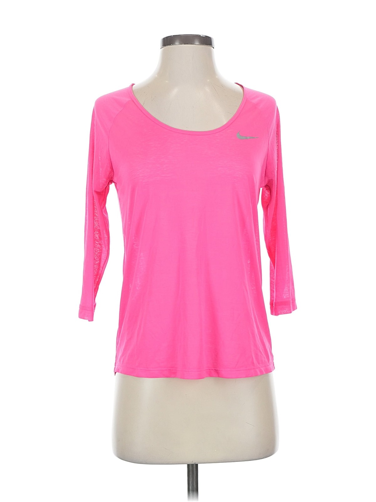 Nike Women Pink 3/4 Sleeve T-Shirt S
