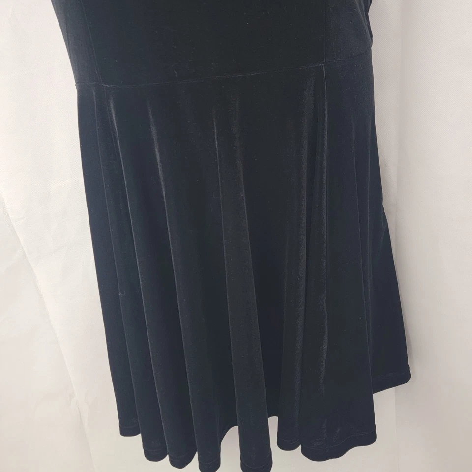 HELL BUNNY Womens Dress Graveyard Cemetery Wednesday Velvet Black Goth Sz 2XL - Image 4 of 4