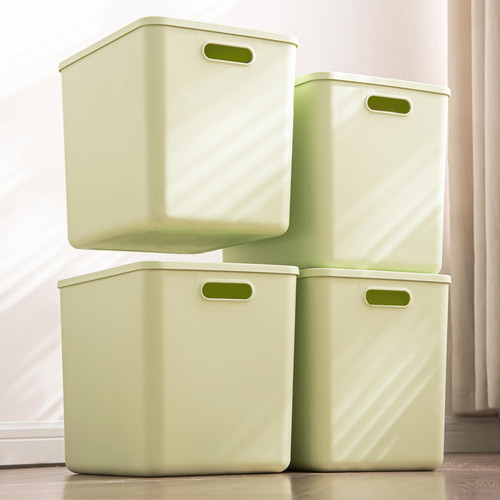 4 pack large plastic White storage bins Baskets, Toy Box Chest with Lids and ...