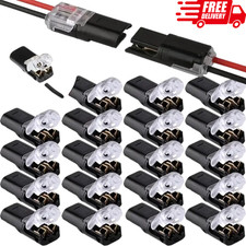 100pcs Double-Wire Plug-in Connector, Cable Clamp with Locking Buckle, AWG 18-22