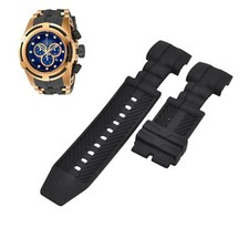 Bolt 90018 26mm Black Rubber Watch Strap For Invicta