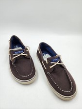 Sperry Top Sider Haylard Boys Brown Boat Shoes Size 3M EU 35