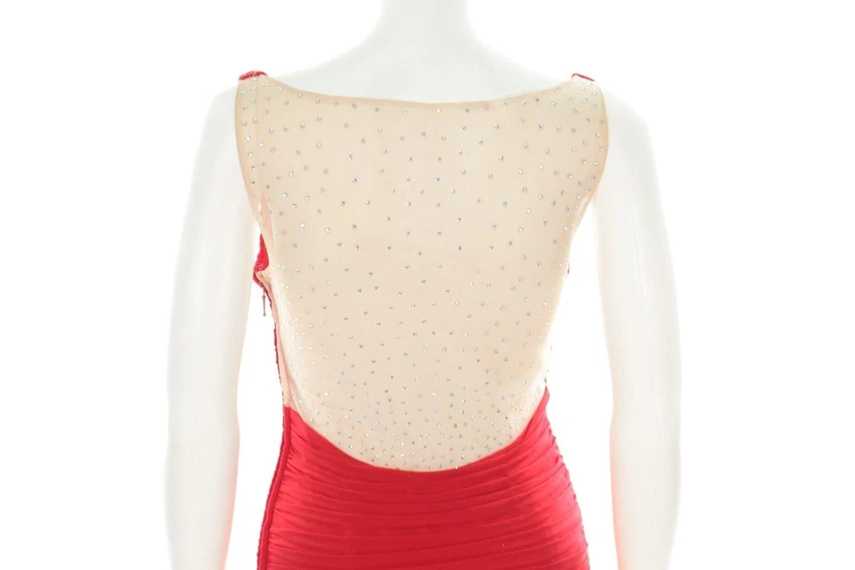 Hailey Logan by Adrianna Papell Red, Nude Sparkle Mermaid Evening Gown sz. 5/6 - Image 4 of 4