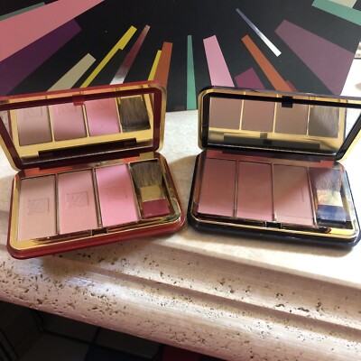 Estée Lauder Deluxe All-Over Face Compact BRONZE GODDESS, Roses + TWO COMPACTS.