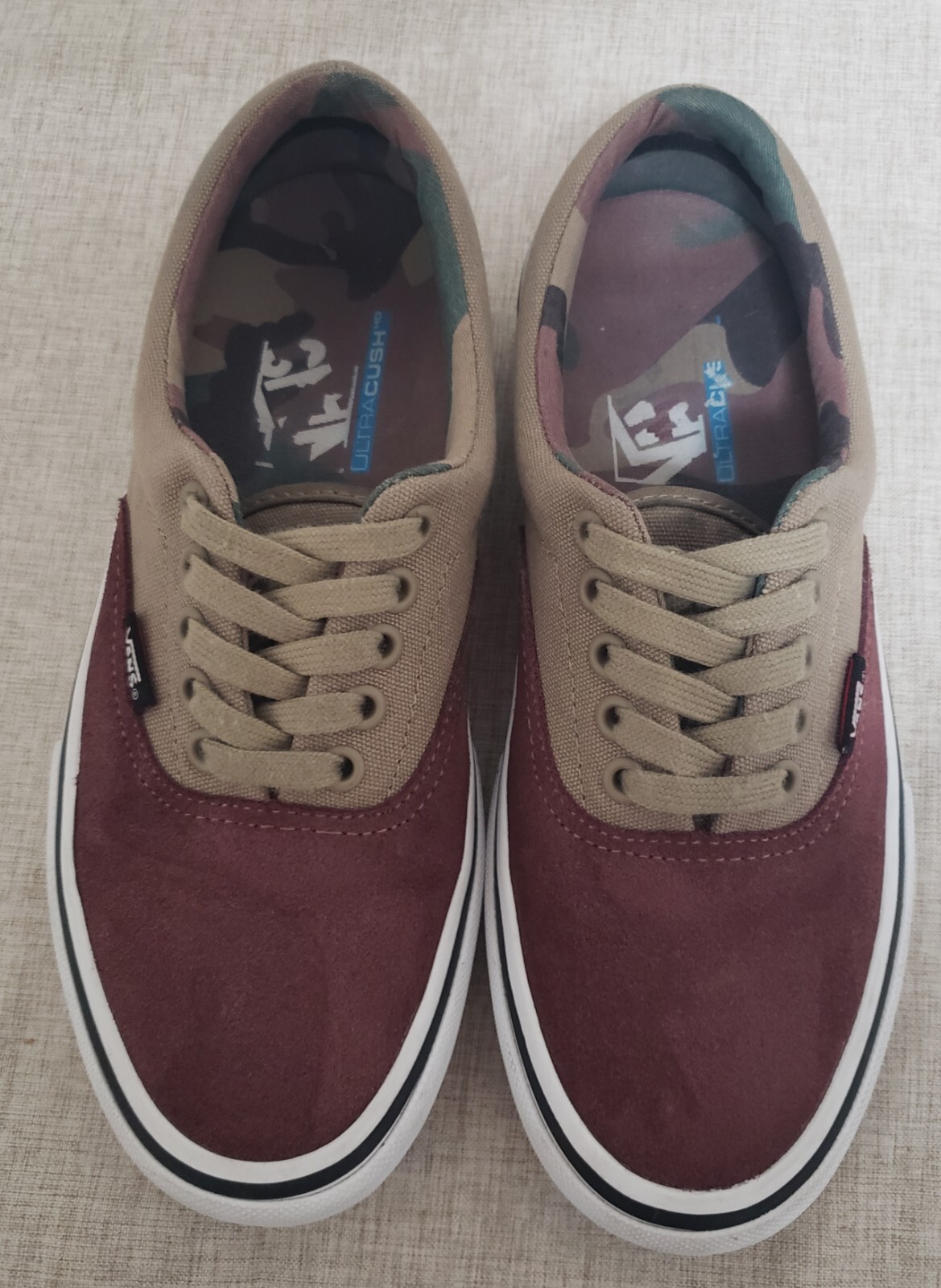 SAOLA Scarpe da skate uomo VANS Authentic Pro taglia 6 5 marrone scamosciato tela rosso marrone