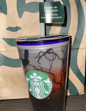 Starbucks 2022 Fall Halloween Raven’s Perch Glow In The Dark 16oz Tumbler