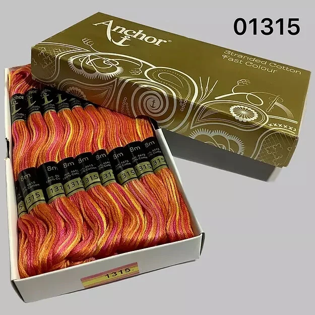 Набор из 25 якорных многожильных хлопковых ниток для ручной вышивки ниток абажура 1315 - Изображение 3 из 3