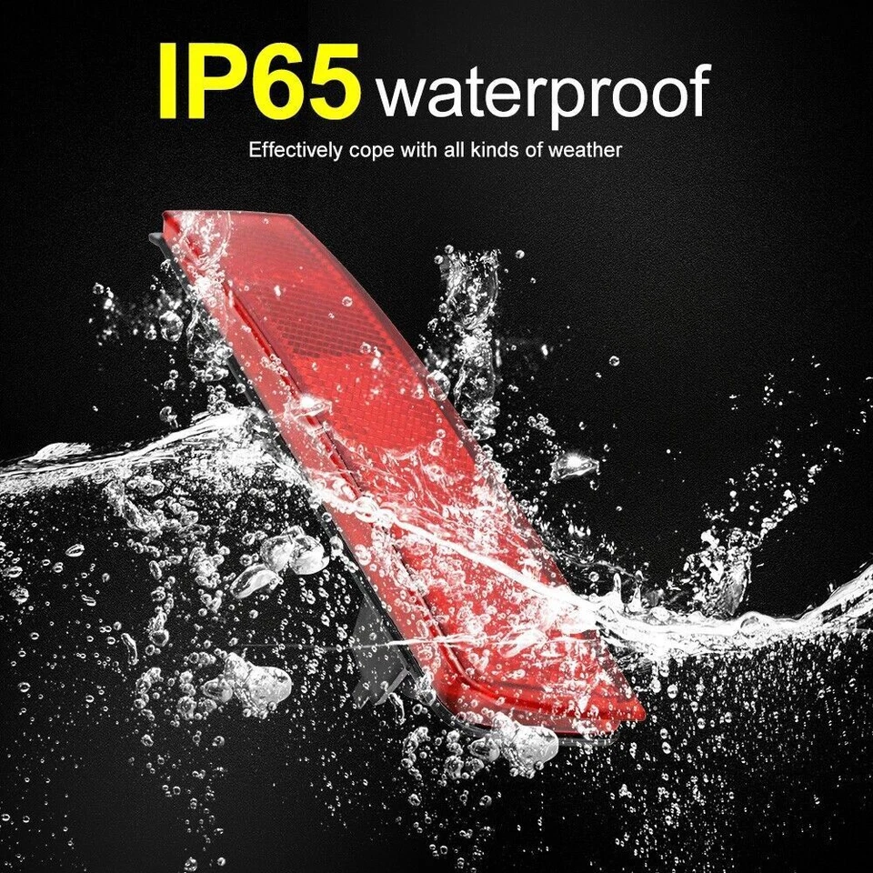 2x Luz de freno trasera reflector parachoques trasero LED lente roja para Nissan Juke 2011-2014 Foto 3 de 4