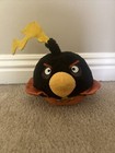 Angry Birds Space Stuffed Animal Plush Black Bird Bomb NEW W DEFECTS NO SOUND 6" — photo 1