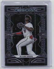 2023 Panini Chronicles #7 Elijah Green Obsidian Electric Etch Purple #/25