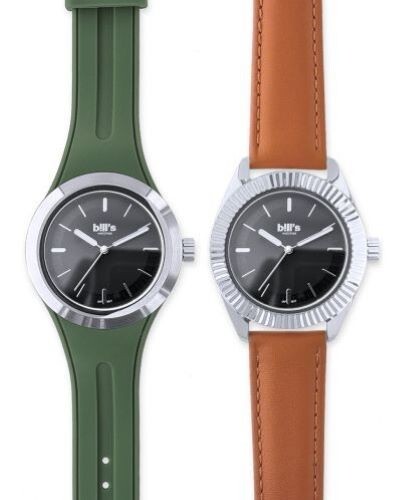 Montre Twist Bill's Watches : double bracelet vert et marron pour changer de look