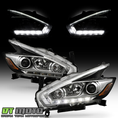 For 2015-2018 Nissan Murano Halogen LED DRL Projector Headlights