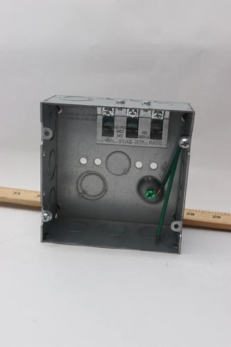 Raco Hubbell Stab-It Box 600V UBS Square Steel 4" 244MS - Only What is Shown