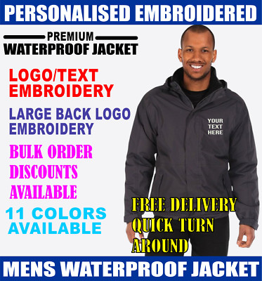 Personalised Embroidered Text Regatta RG045 Mens Waterproof Workwear jacket