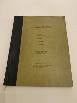 1931 Narrative Annual Report County Agent Marshall County Iowa