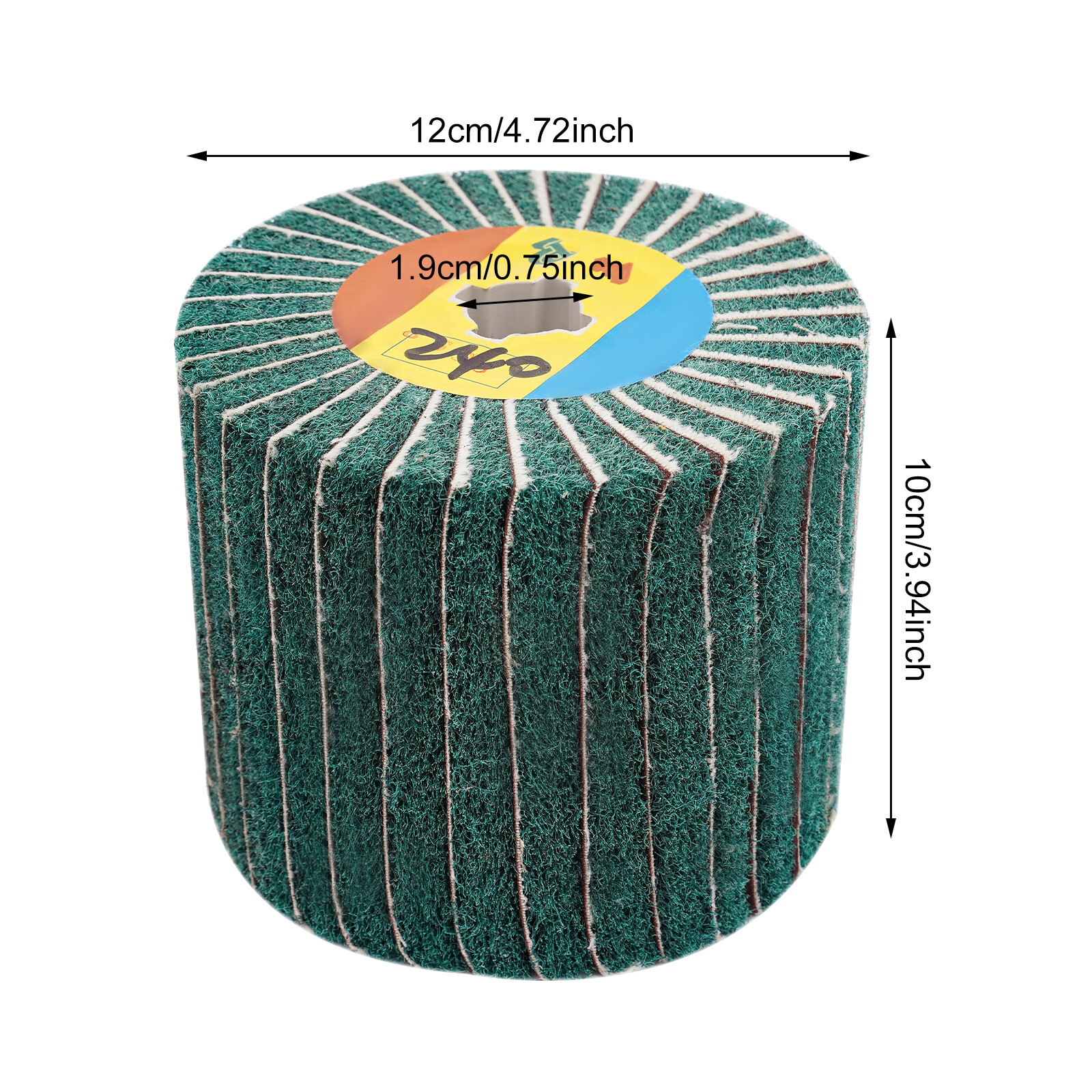 Goodypai 80 Grit Nylon Wire Drum Brush - 120mm, For Wood Polishing & Deburring On Angle Grinder