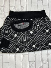 Vintage Peter B Made In USA Geometric Diamond Black Grandpa Sweater Mens Sz M