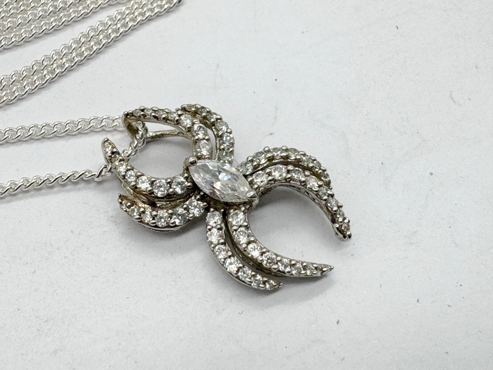 VINTAGE SOLID SILVER GEM SET BLACK WIDOW SPIDER G… - image 3