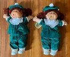 1984 Cabbage Patch Kids Twins Coleco 17" Twin Brunette Girls Brown Eyes