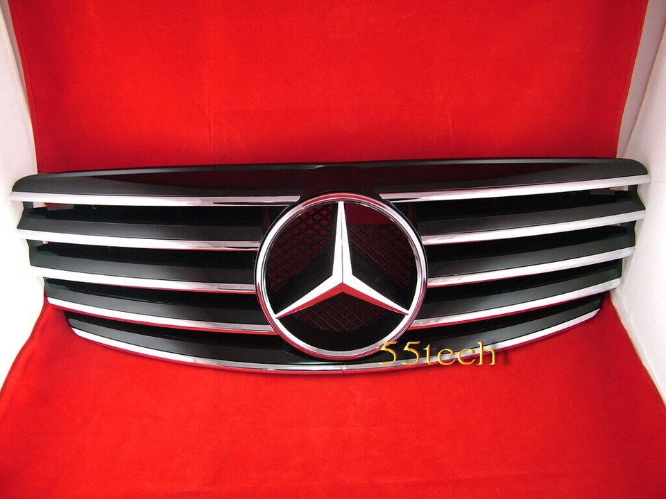 Mercedes Benz W220 S430 S500 Grill grille S55 2003  Black 5 fins grille 2005 - Image 2 of 4