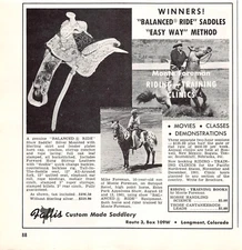 Monte Foreman Endorsed Fallis Custom Made Saddlery Longmont CO Vtg Mag Print Ad