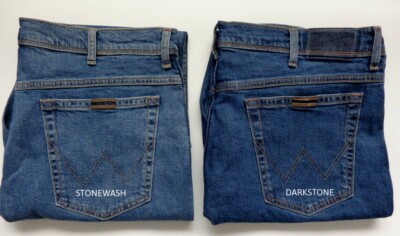 Herren Wrangler Straight Denim Jeans Stretch Regular Fit *B-Ware*