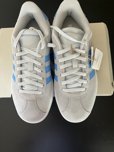 NIB ADIDAS VL COURT BOLD J HALO BLUE / BLUE / METALLIC SZ 4Y/5.5W - Picture 4 of 9