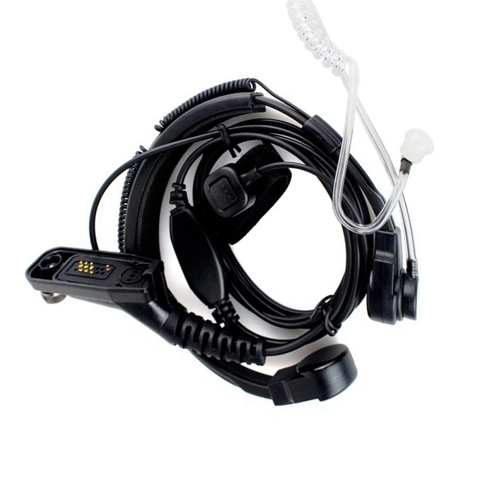 Auricular Con Micrófono De Garganta, Tubo Acústico Transparente, Walkie - Foto 11