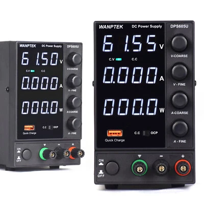 MARKENLOS Regelbares DC Labornetzteil Netzteil 0-30V/0-60V 0-10A /0-5A + USB anschluß DHL