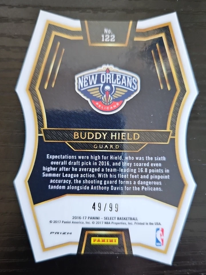 Select Buddy Hield 2016-17/99 púrpura Prizm troquelado radiocontrol novato GSW Foto 4 de 4