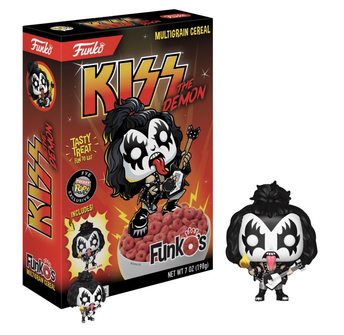 KISS The Demon Funko's Multigrain Cereal 7 oz includes Pocket Pop