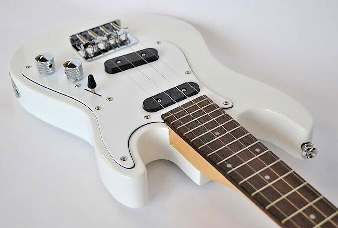 Tenor Ukulele Electric Solid Body White SC Guitar Style by Clearwater - just in - Image 3 of 4