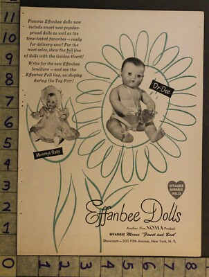 1950SPIELZEUG AD EFFANBEE PUPPE DY-DEE BABY GOLDENES HERZ MAMA NOMA KLEIDUNG NEW YORKTL94