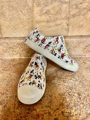 BOY'S NATIVE SHOES MICKEY MOUSE SLIP-ON SHOES-SIZE: 5