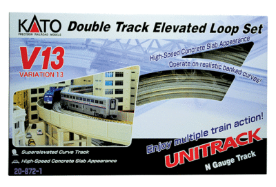 Kato N Unitrack V13 Set Double-Track Elevated Loop Track Set 20872