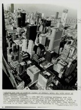 Press Photo Chicago's Downtown Business District from Sears Tower, Illinois