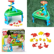 play day sand and water table with fish pond