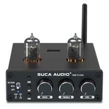 Black 6A2 Vacuum Tube TUBE-T1 PLUS Preamplifier USB and Bluetooth 5.0