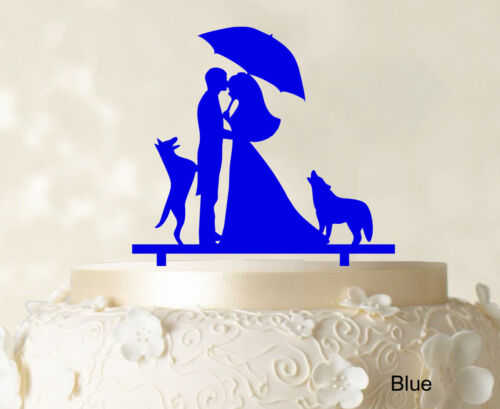 Couple Wedding Cake Topper Personalized Mirror Cake Topper Color-QnB - Afbeelding 1 van 23