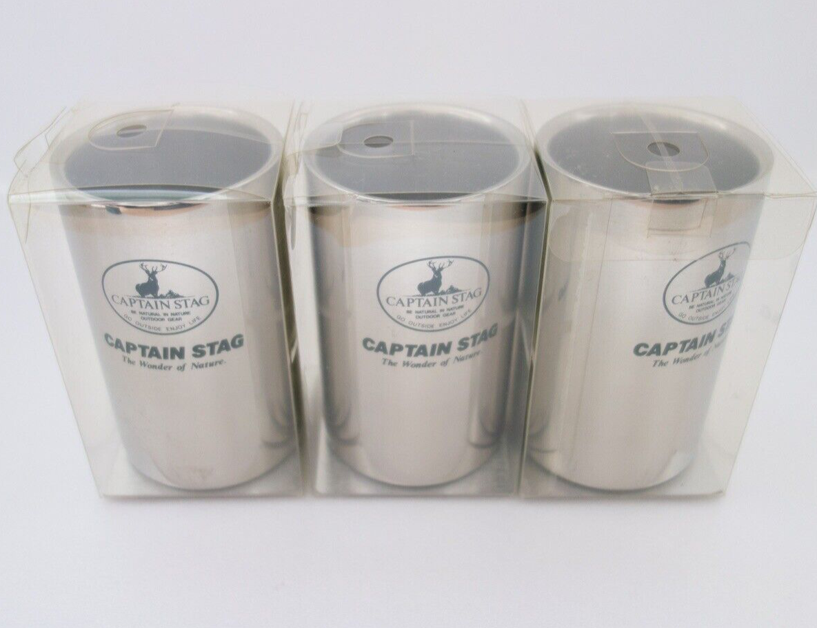 Captain Stag Stainless Steel Tumblers Set -3 Pieces, Outdoor